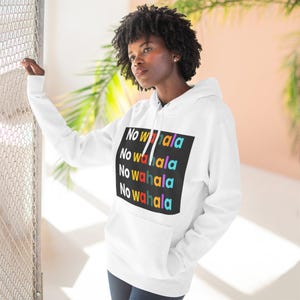 Three-Panel Motivational Fleece Hoodie - Cozy Casual Wear, Perfect for Gifting, Relaxed Style, Everyday Comfort, Inspirational Apparel