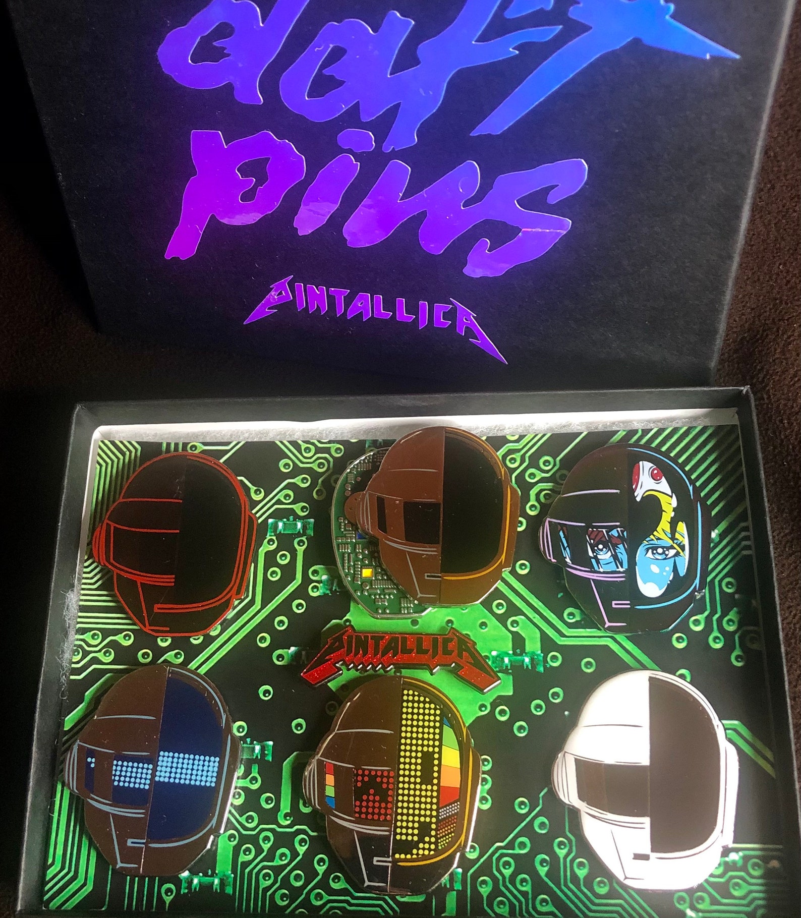 Daft Punk Helmets Box Set Hard Enamel Pins Discovery Alive | Etsy