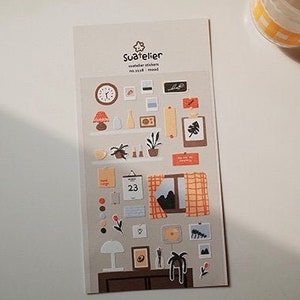 Suatelier mood 1118 / ライフスタイル / デイリー / ホーム / ヒュッゲ / ミニマル / 韓国ステッカー / バレットジャーナル / ポストクロッシング