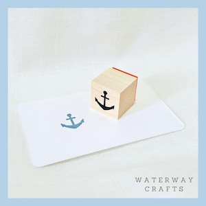 Tampon en bois ancre - timbres océan Maritime nautiques - agenda de scrapbooking - bloc de bois d'érable japonais - travaux manuels