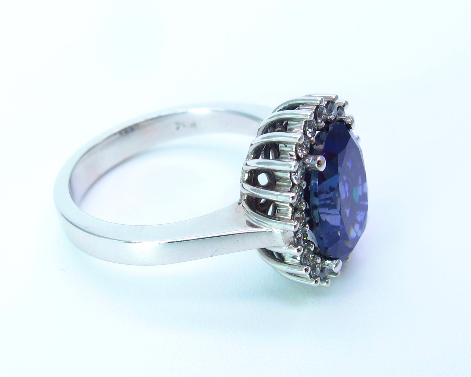 Unique Engagement Ring, Sapphire Engagement Ring, Victorian Engagement ...