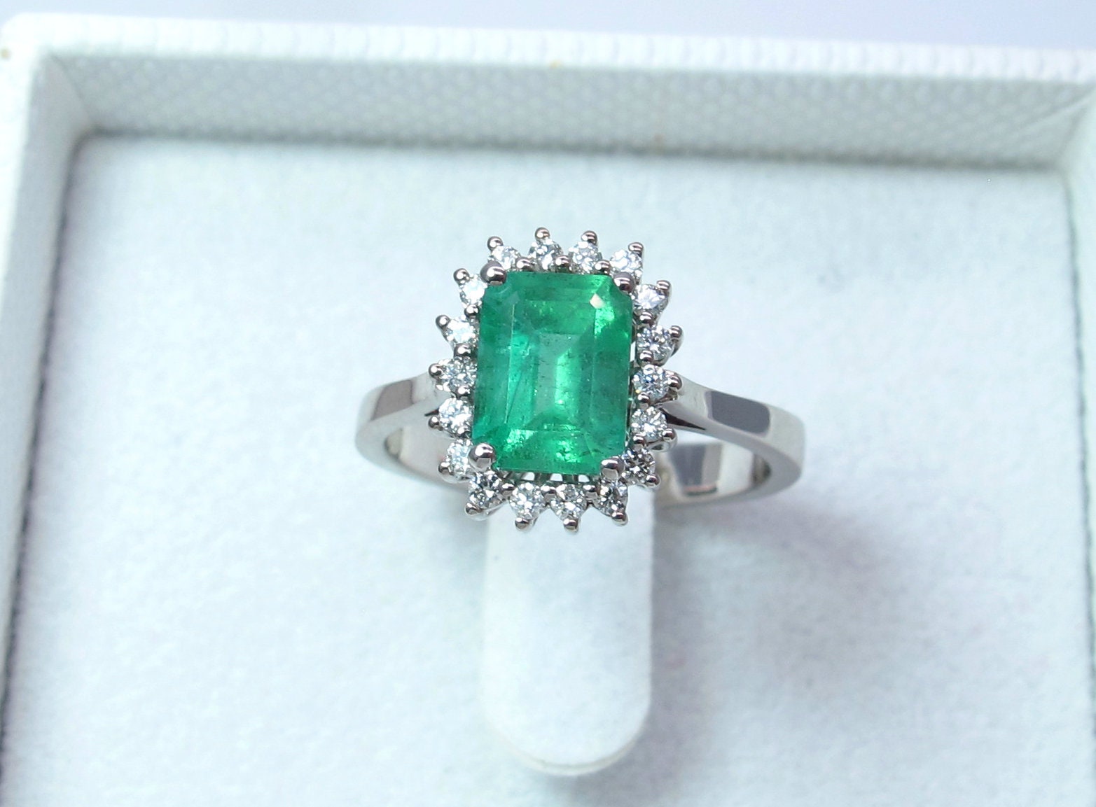 Zambian Emerald Vintage Engagement Ring Natural Unheated - Etsy
