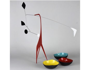 STABILE MOBILE VERNEUIL KINETIC MODERN SCULPTURE STEEL MADE IN FRANCE SERIE 6