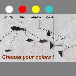 Large Mobile "CHOOSE YOUR COLORS" Mid Century Art Design Made in France Steel Numbered Midcentury kinetic art Sculpture Stabile Design