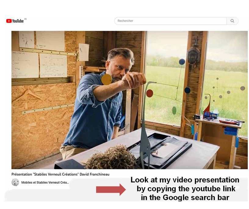 STABILE Standing Mobile Comet Handmade in France Mid Century