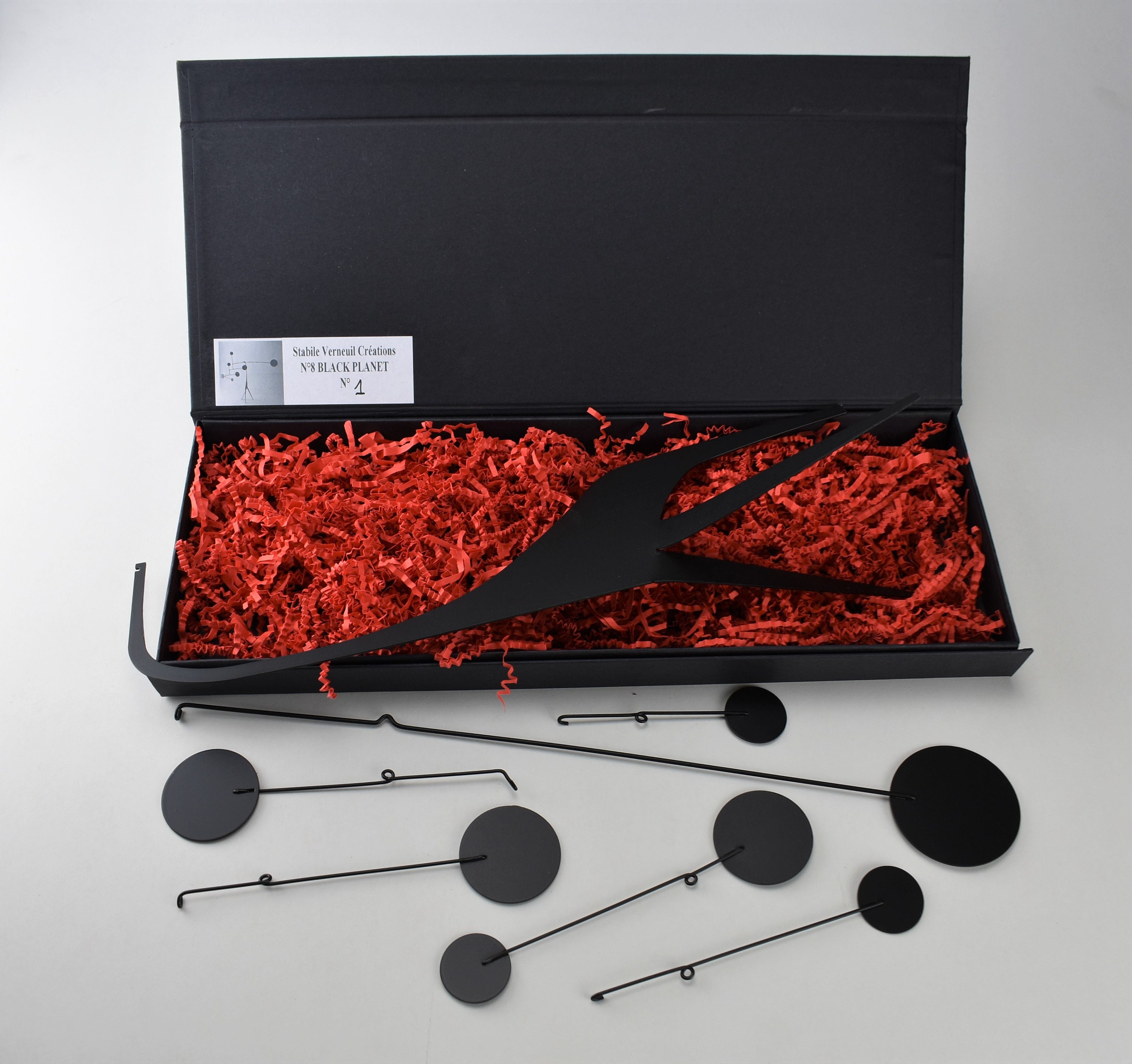 【Verneuil Créations】Number 8 ブラック Mobile STABILE Mobile Verneuil Créations Number 8 Black Handmade in