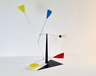 STABIEL Mobiel Verneuil Créations Nr 9 HORIZON Handgemaakt in Frankrijk Sculptuur staal staal Limited Edition Genummerde geschenkdoos Mid Century Art