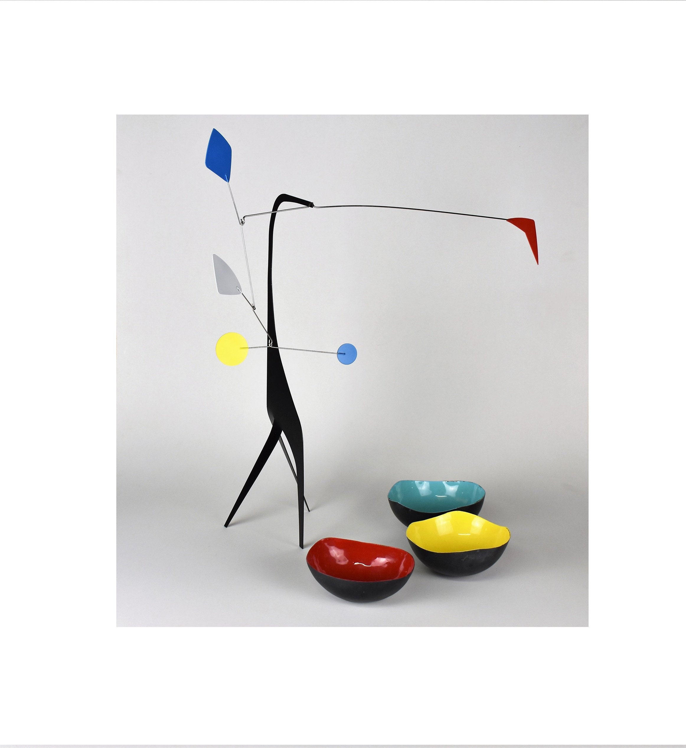 Stabile Mobile Verneuil Créations Number 6 Comet Handmade in France Mid-Century Sculpture 100% Steel