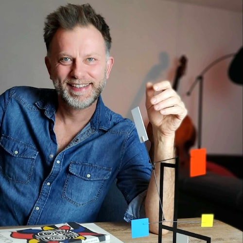 STABILE Mobile Verneuil Créations Number 7 RED Handmade in France