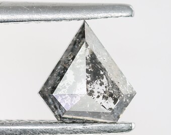 0.40 CT Pentagon Cut Salt and Pepper Diamond | Loose Gray Gem