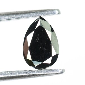 0.51 CT Pear Black Diamond | Loose Diamond for Jewelry, Engagement Ring & Solitaire Setting