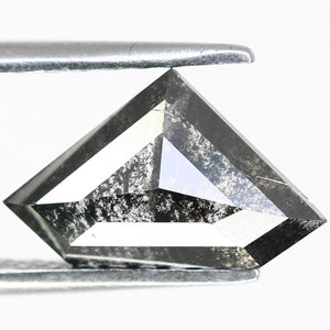 1.84 CT Pentagon Salt and Pepper Diamond Ring - Etsy