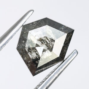 0.71 CT Salt and Pepper Natural Loose Diamond, Shield Cut for Handmade Necklace Pendant, Diamond Bracelet Engagement Gold Ring For Women