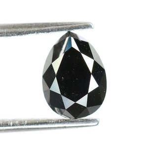 1.15 CT Pear Black Diamond | Loose Diamond for Jewelry, Engagement Ring & Solitaire Setting