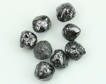 1.61 Carat Natural Raw Black Diamond, Uncut Rough Diamonds, Jewelry Making