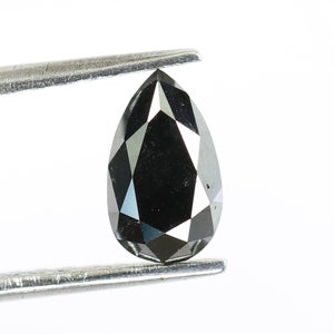 1.18 CT Pear Black Diamond | Loose Diamond for Jewelry, Engagement Ring & Solitaire Setting