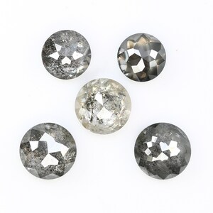 1.55 TCW Natural Salt And Pepper Rose Cut Round Loose Galaxy Diamond For Wedding Jewelry ll Wedding Pendant ll Wedding Band ll Wedding Ring