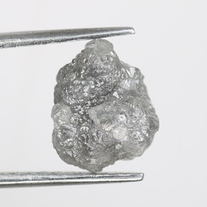 3.49ct Natural Rough Gray Uncut Diamond | For Uncut Rough Diamond Ring | Raw Diamond For Jewelry | Unique Gift | Antique Raw Diamond Gift