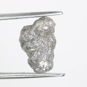 3.14 CT Natural Rough Grey Uncut Diamond | For Uncut Rough Diamond Ring | Raw Diamond For Jewelry | Unique Gift | Antique Raw Diamond Gift