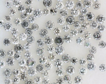 Small Round Salt and Pepper Loose Diamonds | 1.5-2mm