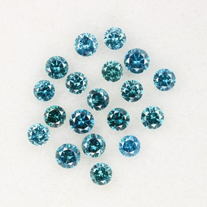 0.89 CT Vivid Blue Diamond | Natural Round Rose Cut Diamond | Unique Loose Diamond for Engagement & Wedding Solitaire Ring