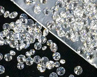 Diamante blanco suelto cultivado en laboratorio, talla brillante redonda, color E, F, claridad VS, lote de 0,80 a 2,00 mm, diamante cultivado en laboratorio para anillo de compromiso.