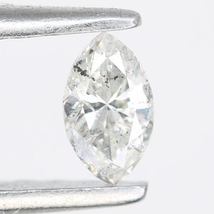 0,17 KT Natürlicher loser Diamant | Salz und Pfeffer Diamant | Diamant mit Marquise Schliff | Fancy Diamant für Verlobungsring