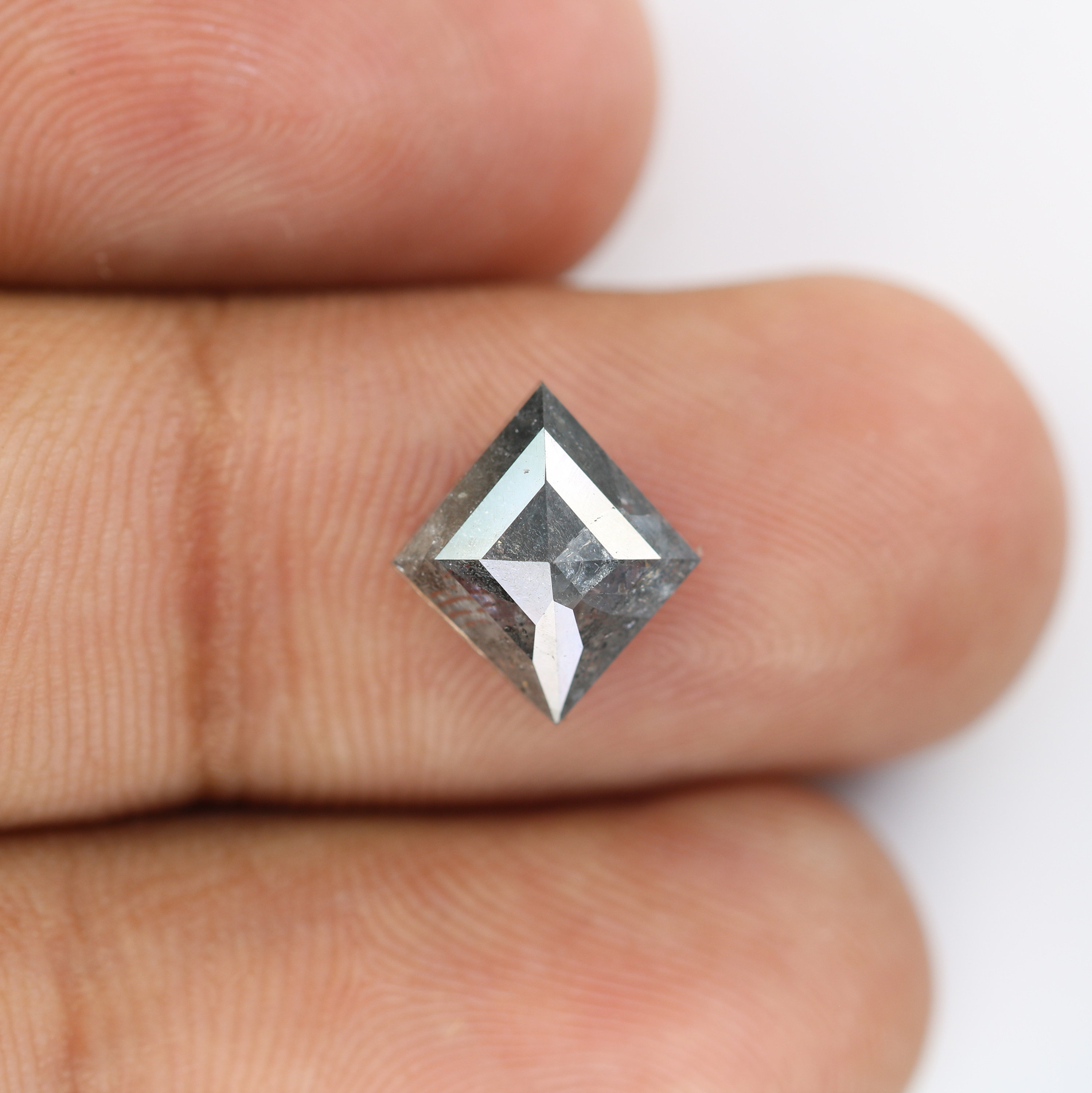 2.71 CT Kite Cut Salt and Pepper Diamond Etsy