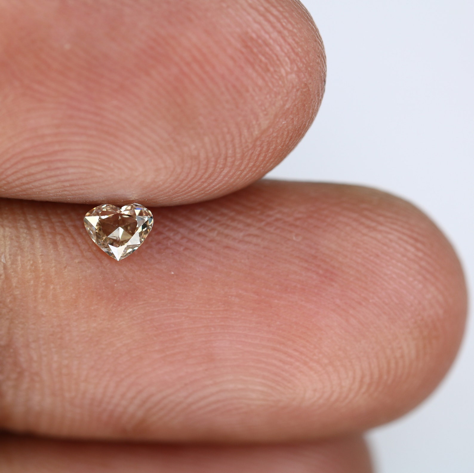 0.23 CT 3.4 x 4.2 mm Heart Shape Diamond Fancy Diamond Etsy