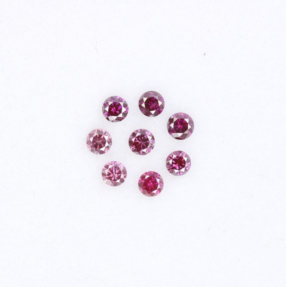 0.35 Carat Dark Pink Round Cut Diamond – Loose Stone for Jewelry