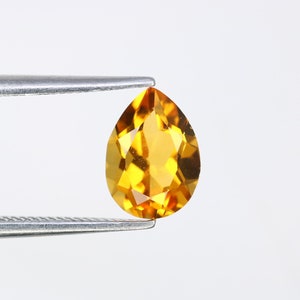 1.15 CT Natural Citrine Pear Cut Orange Gemstone for Engagement Ring - Ideal for Fine Jewelry and Diamonds