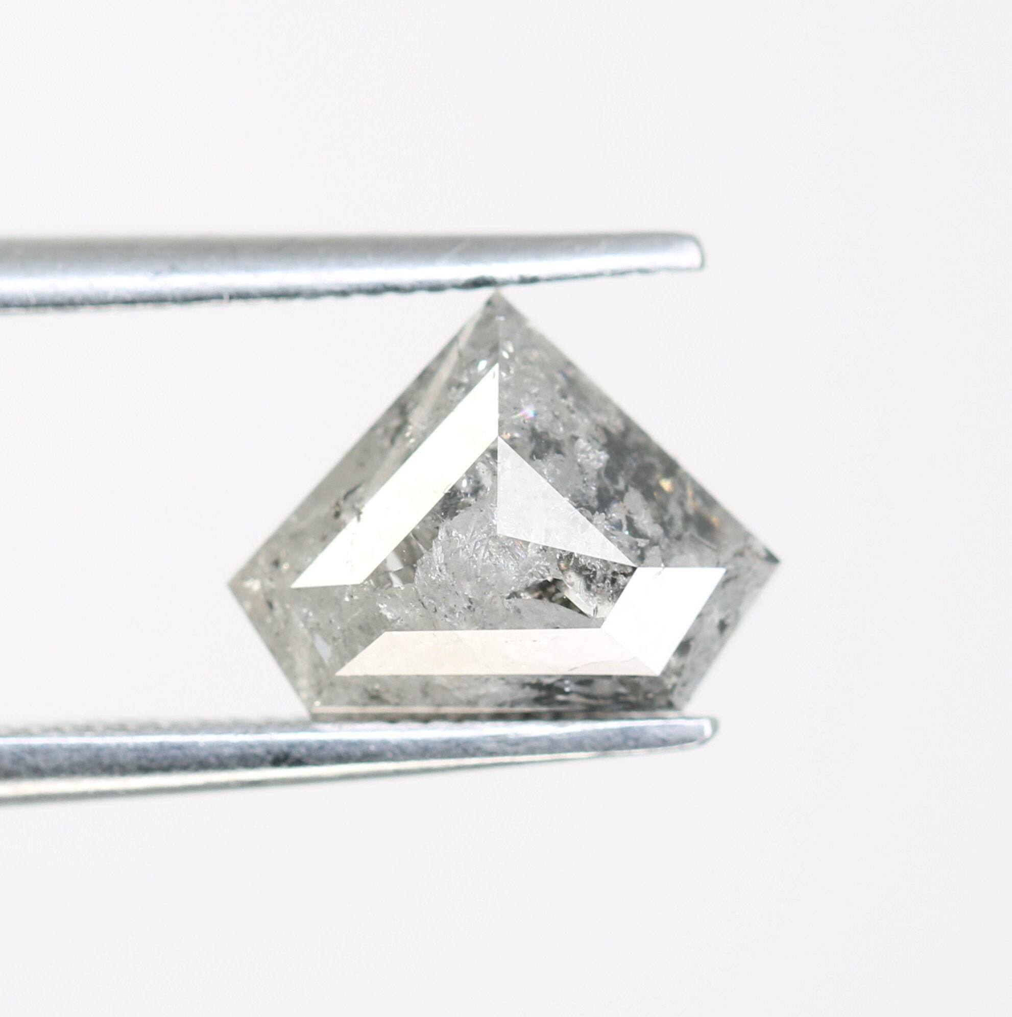 1.64 Carat 7 MM Diamond Cut Salt and Pepper Diamond For | Etsy
