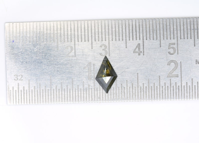 Green Salt and Pepper Loose Kite Diamond Ring Etsy