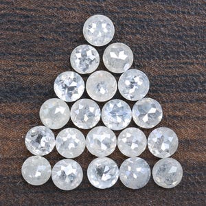 Natural White Color Diamond 2.32 Carats | Round Rose Cut 2.60x2.80mm | Opaque Clarity | 20 Pieces Loose Diamonds for Jewelry & Rings