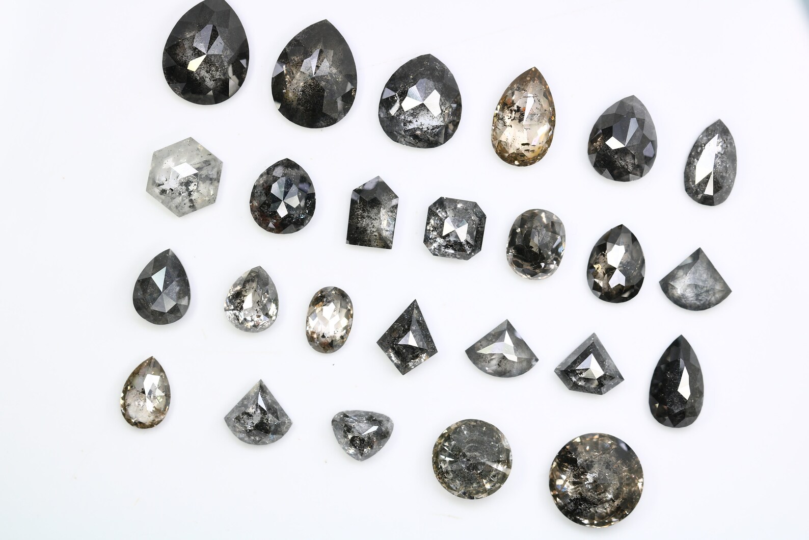 Natural Loose Salt and Pepper Diamond One of a Kind Natural Loose Mix