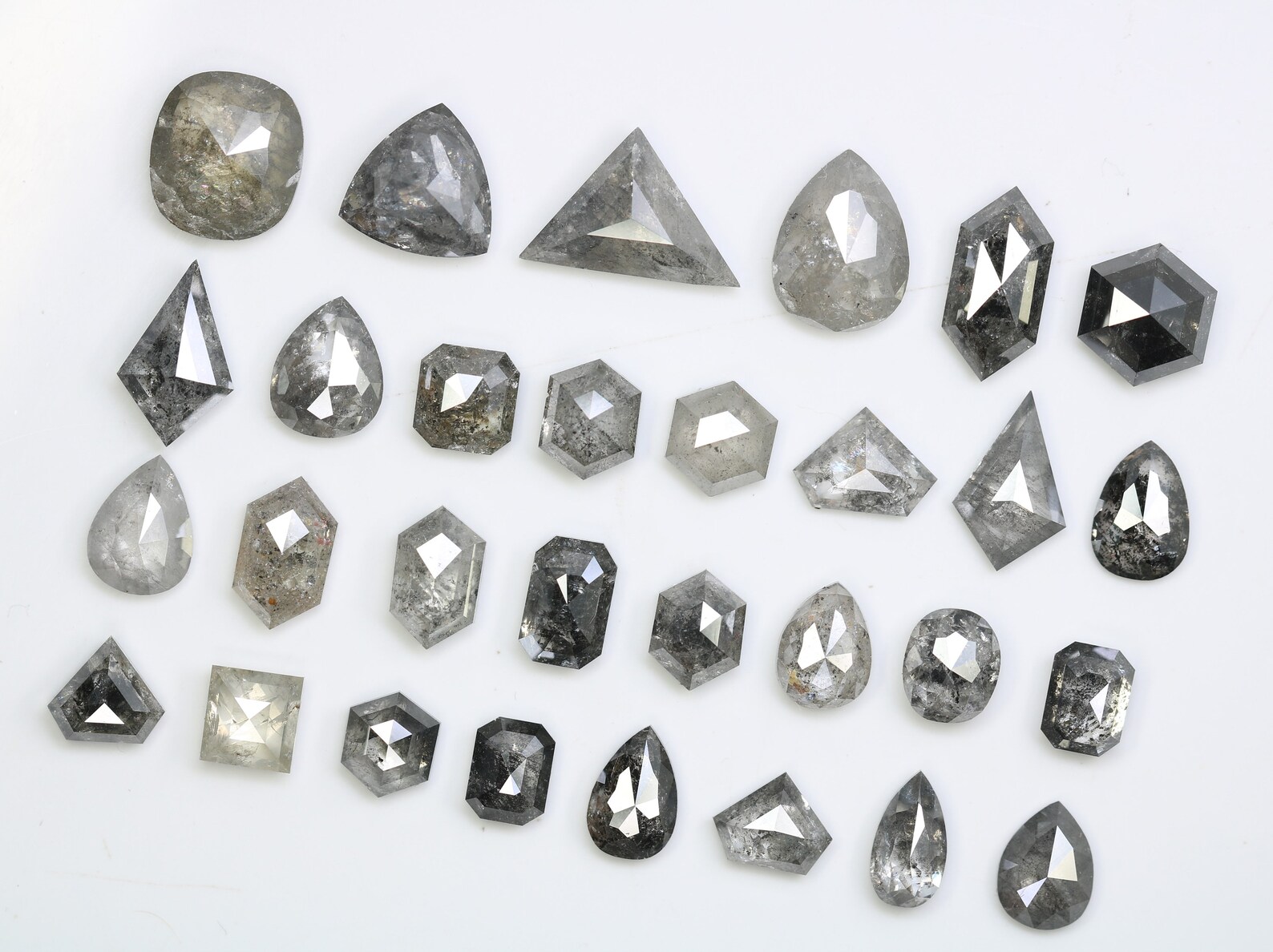 Natural Salt and Pepper Diamonds Loose Etsy