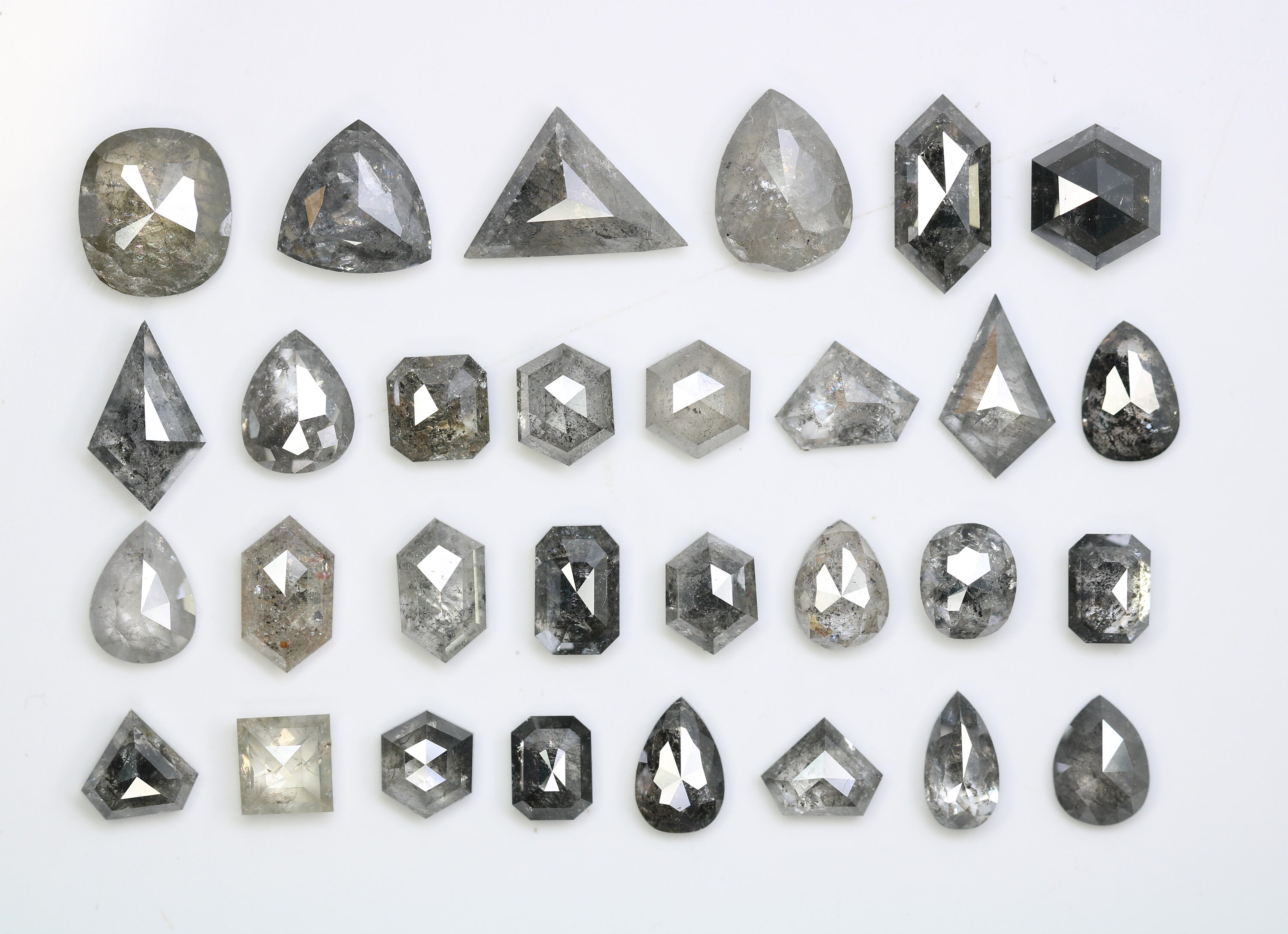 Natural Salt and Pepper Diamonds Loose Etsy