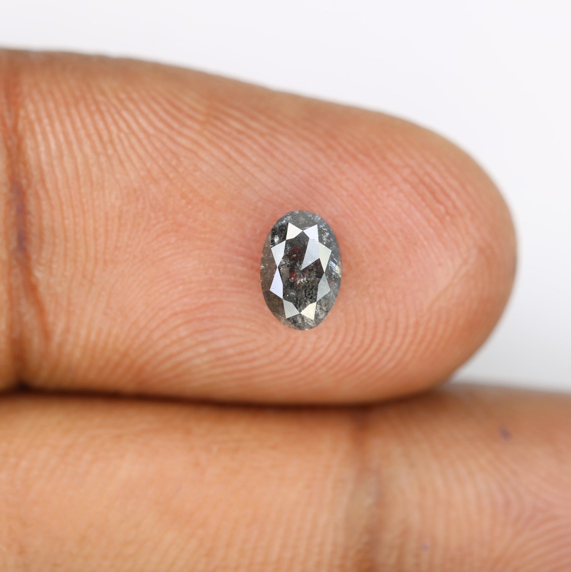 Oval Shaped Salt and Pepper Diamond For Engagement Ring JK148 Etsy