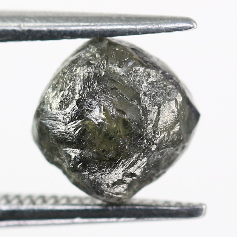 2.40ct Rough Salt And Pepper Diamond Etsy