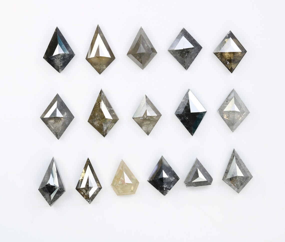 Kite Salt and Pepper Diamond Engagement Ring Etsy