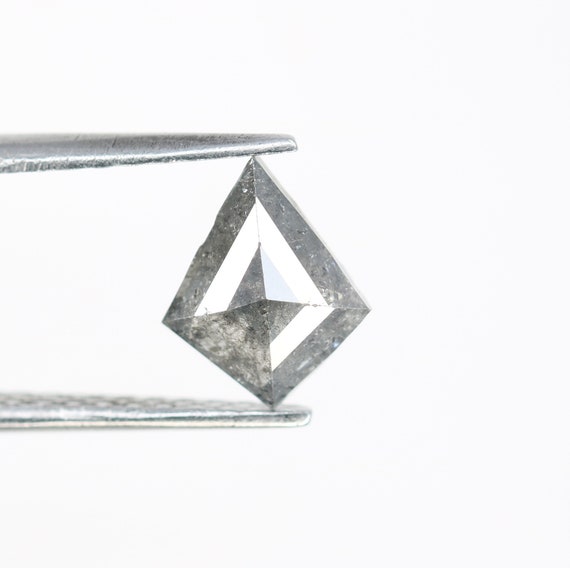 1.25 CT Kite Diamond for Salt and Pepper Engagement Ring | Etsy