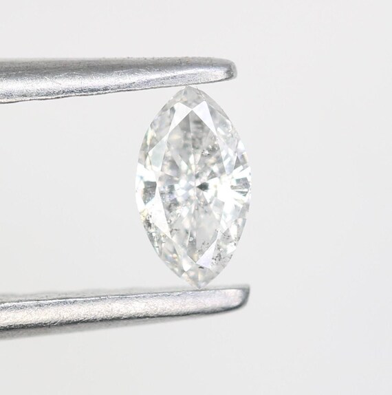 0.14 CT 天然ルースマーキスシェイプダイヤモンド ソルトアンド 0.14 CT 天然ルースマーキスシェイプダイヤモンド ソルトアンド