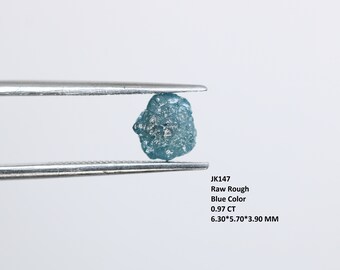 Diamant Brut Naturel Bleu 1,27 Carats - Non Taillé, Origine Inde, Qualité Fancy Intense