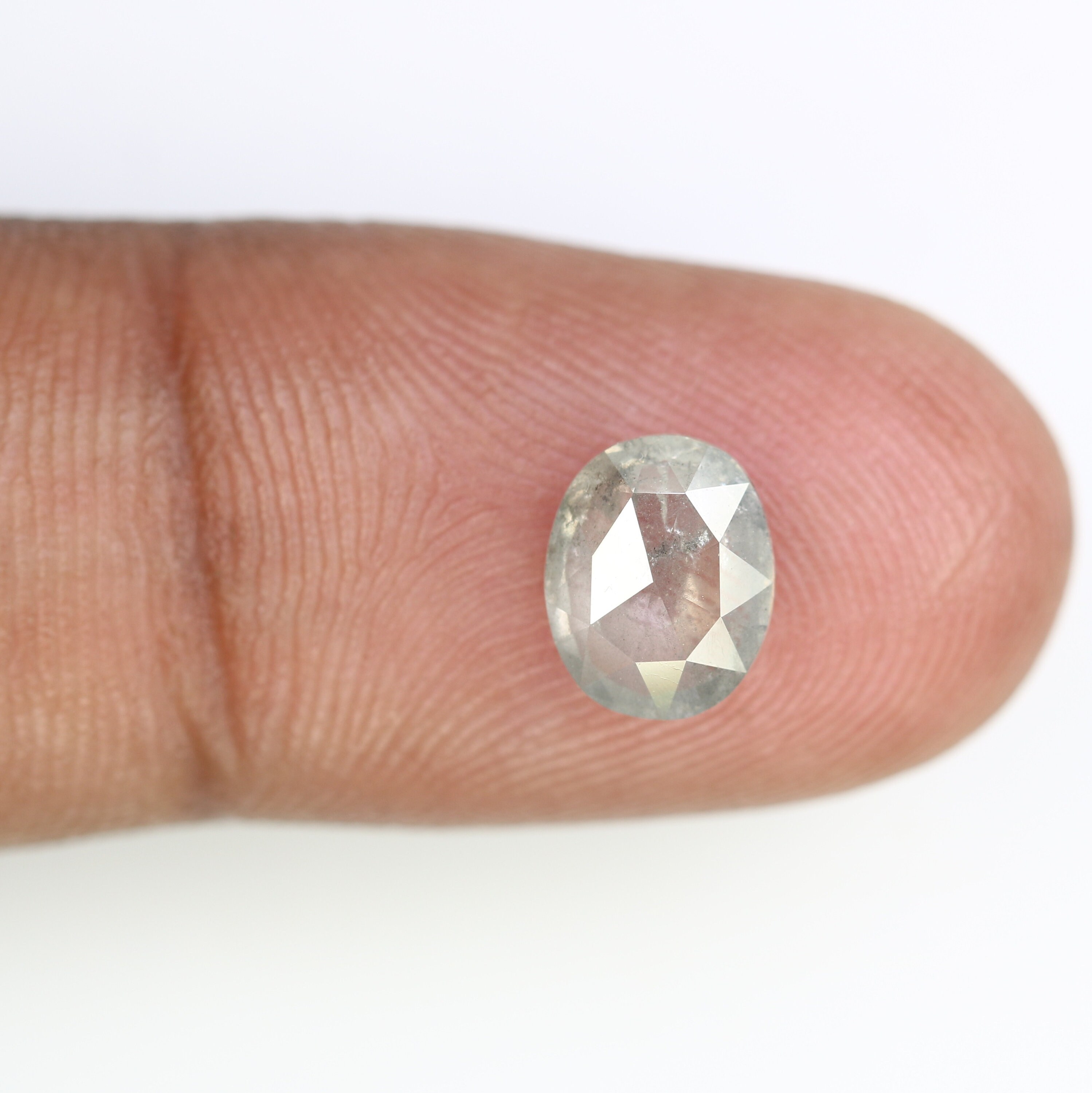 1.85ct 8.5 X 6.9mm Salt and Pepper Grey Oval Cut Diamond Ring Etsy