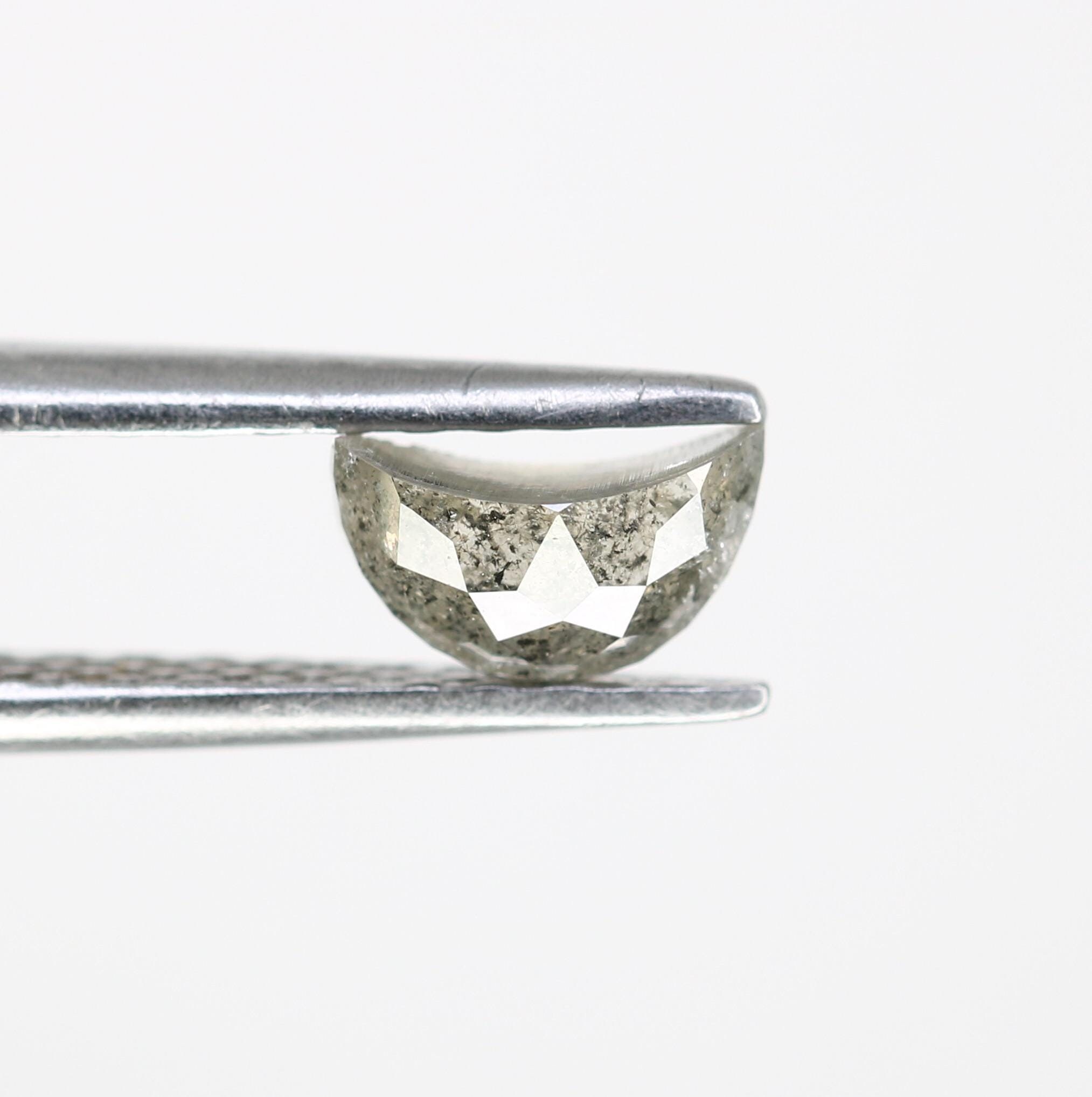 0.54 CT Half Moon Salt and Pepper Diamond, Loose Natural Gem - Etsy