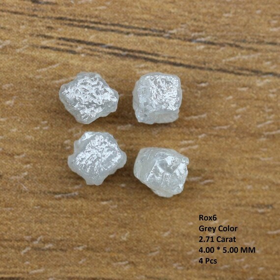 2.71 Carat Grey Raw Rough Diamond for Engagement Ringfor Gold Ring