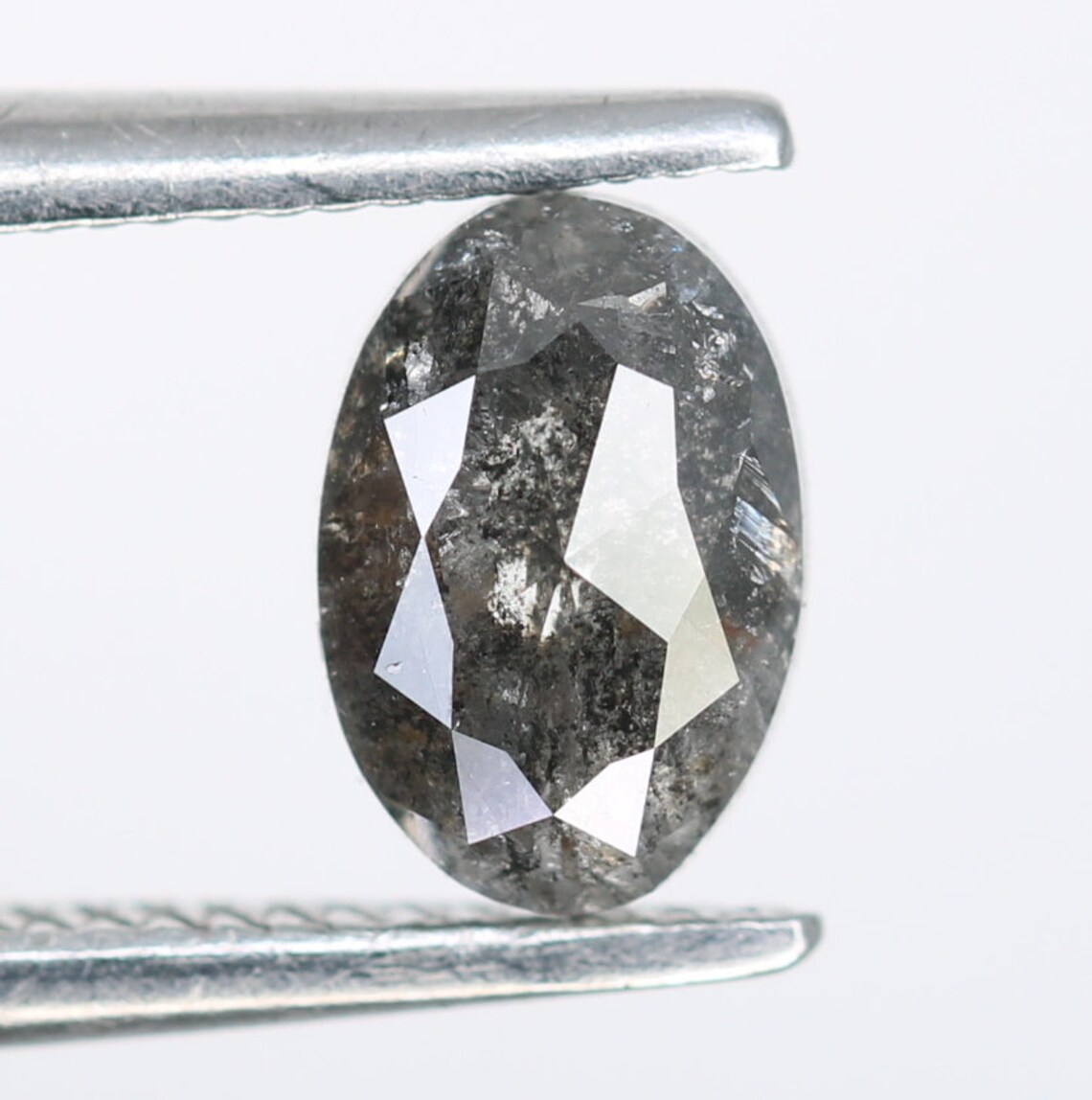 Oval Shaped Salt and Pepper Diamond For Engagement Ring JK148 Etsy