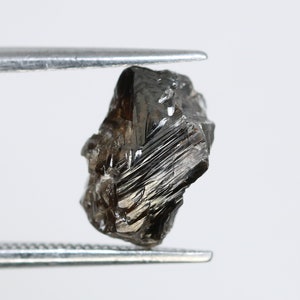3.25 CT 10MM Black Natural Raw Uncut Salt and Pepper Diamond, Unique Gemstone for Pendant Necklaces, Bracelets, and Anniversary Gifts