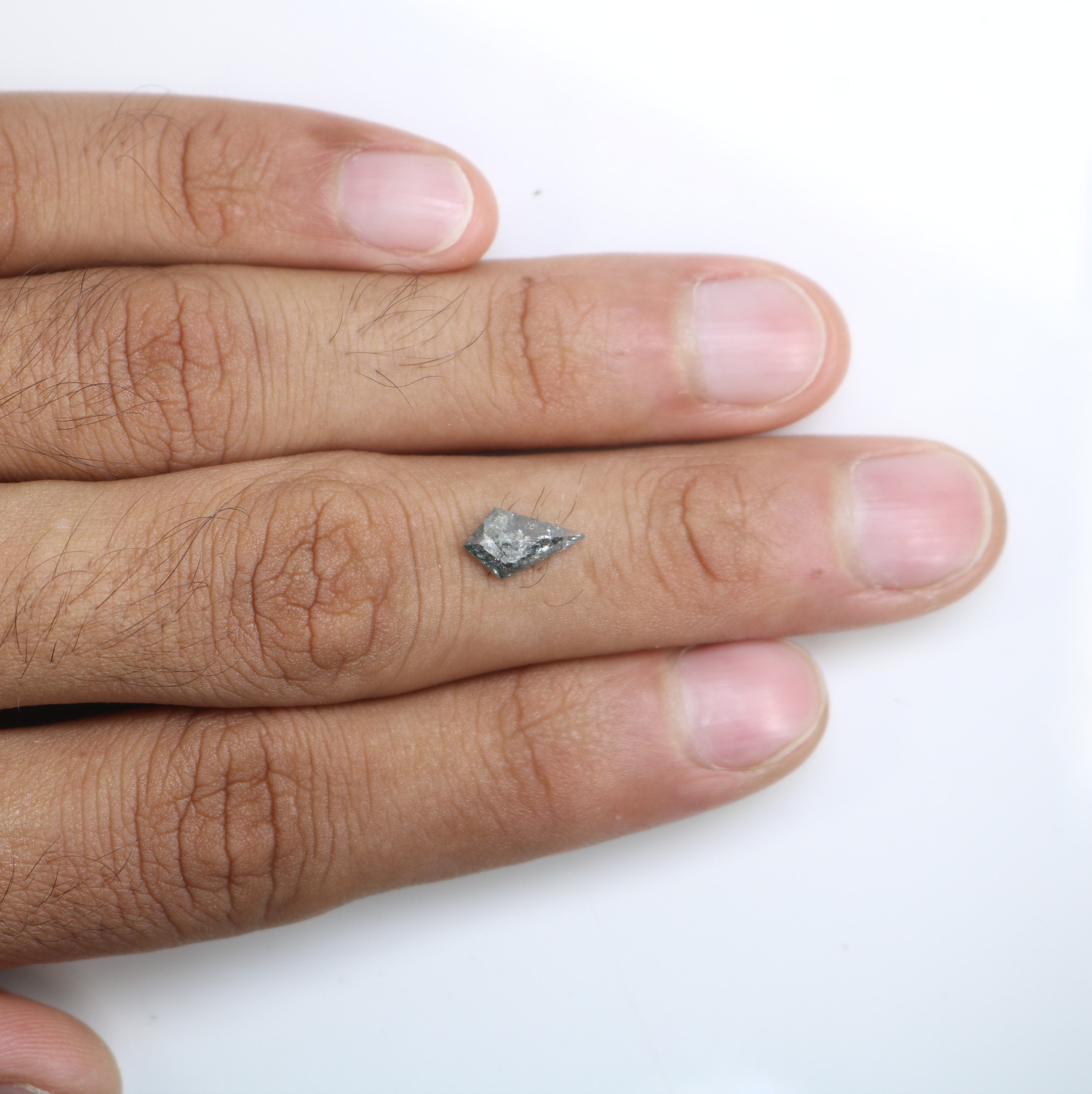 10.70 MM Kite Shaped Salt And Pepper Diamond For Engagement Etsy