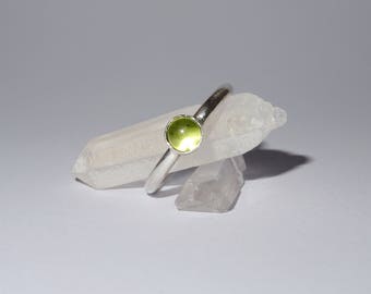 Peridot Sterling Silver Stacker Ring